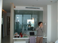 Our tiny but sylish room at the W.  The internet didn't work.