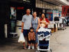 The family, on a shopping trip with baby Tess