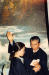 Julie being baptised