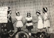 Julie (second from right) in Korea.  Her class is singing a selection from the always-musical ten commandments