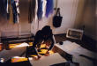 Julie working in her room at the Asbury